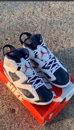 Air Jordan 6 Olympic Retro high top Navy blue and Red