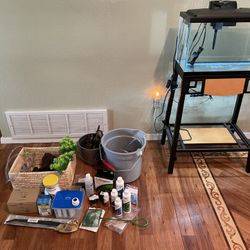 10 Gallon Aquarium/Stand and Accessories
