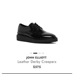 John Elliott Derby Dress Shoes Black Sz.8.5 / 41