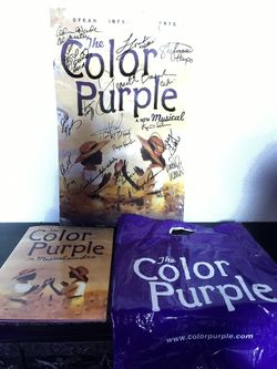 The Color Purple Autographed Poster And Program