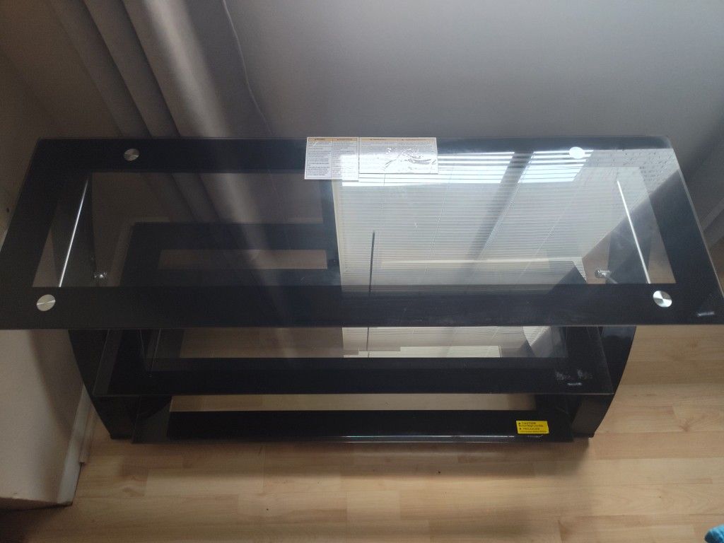 Black Glass Table  Three Layer Glass