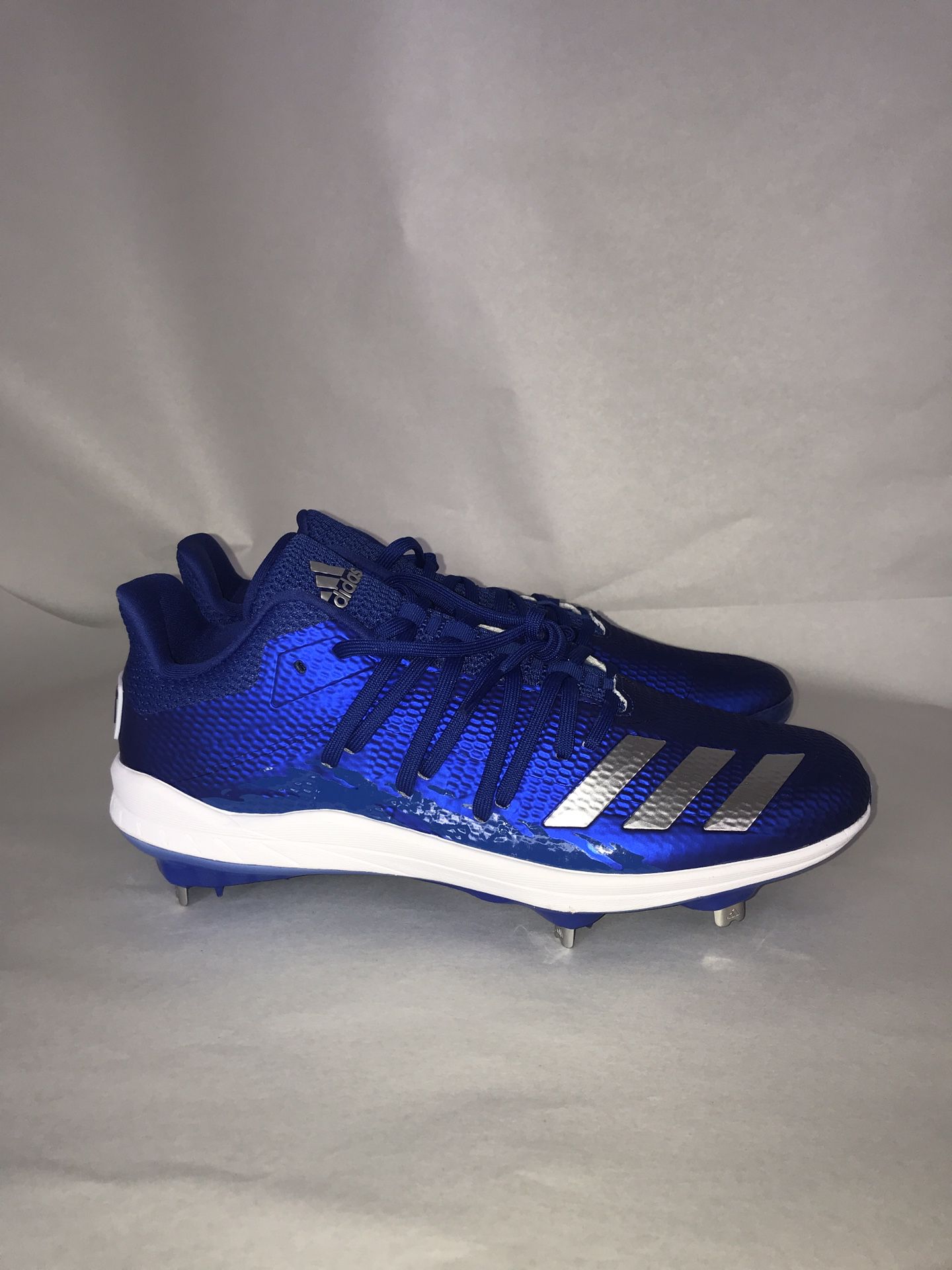 NEW Adidas Afterburner 6 Speed Men's Metal Baseball Cleats Blue G27656 Size 10.5 New without box 