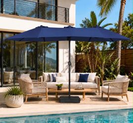 New patio umbrella with base