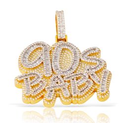 10kt&14kt gold pendant custom / moissinate diamond/ silver