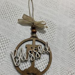 Solid wood rear view mirror decor / house decor