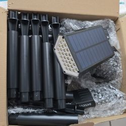 9 Pack Solar Pathway Lights Outdoor LED Garden Landscape Stake Lights Waterproof