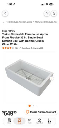 New Kraus 33 in. Farmhouse Sink
