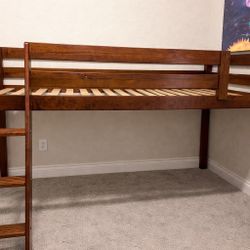 Solid Wood Loft Bed With Steps 