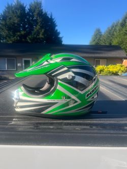 Moto helmet.