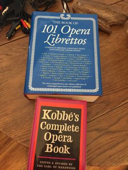 Opera books. Music book.