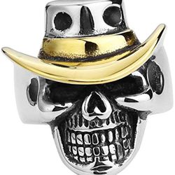 Hat Skull Ring size 9💥💥💥