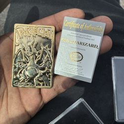 Gold Plated 23 Karat Charzard Pokémon Card 