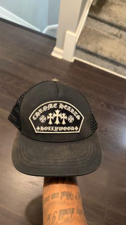 Chrome Hearts Triple Cross Embroidered Trucker Hat Black