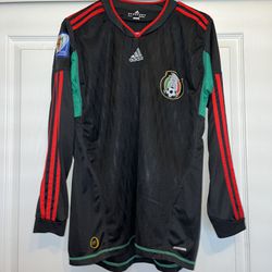 FIFA Mexico 2010 World Cup Black Adidas Jersey Soccer Youth 12-13 Small Women’s