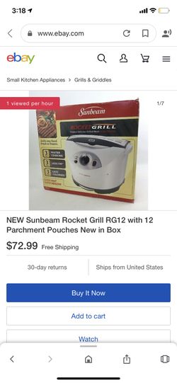 Indoor Grill Sunbeam Rocket Grill