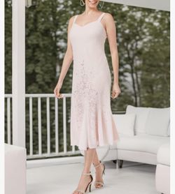 R&M Richards Beaded V-Neck Dress and Jacket