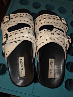 Steve Madden studded slides
