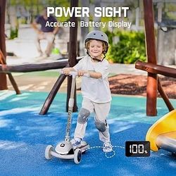 K9 Pro 3 Wheel Electric Scooter for Kids 3-6, Adjustable Height for Riders 3.3-4.6ft, 88 lbs, Up to 40 min, 3.5 Miles Range, AI & 2 Max Speed 3.7/6.2 
