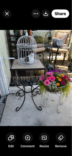 White Decorative Metal Birdcage