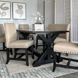 4 Chairs Bench Dining Table 