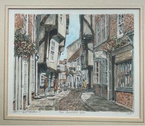 Philip & Glyn Martin “The Shambles, York” Signed Limited Edition Framed Print