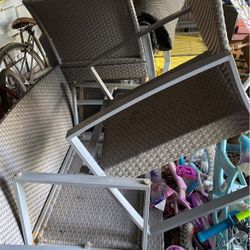 Out Door Furniture 4 Pieces  2 Chairs 1 Table 1 Double  Chair