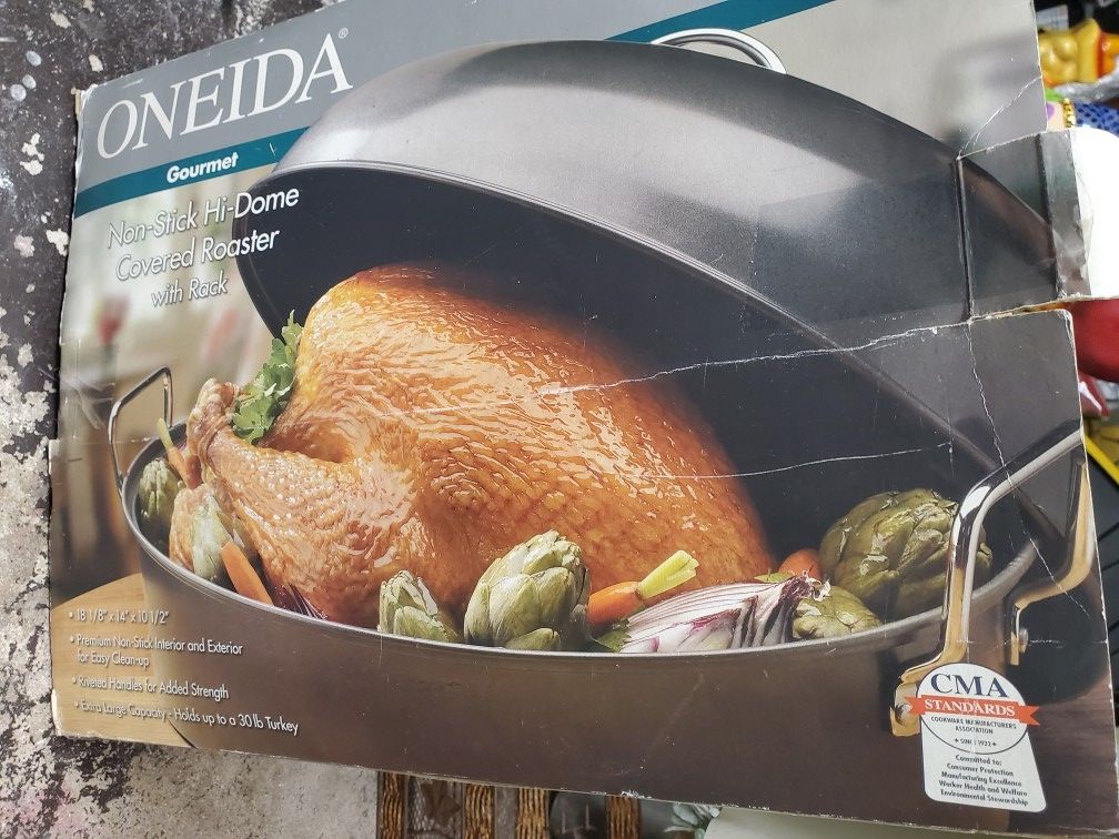 Oneida Large Covered Roaster Has Some Rust Spots On Inside Bottom As Shown