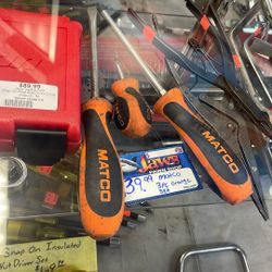 Matco Three-Piece Orange Screwdriver Set