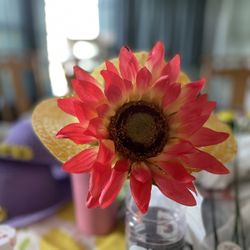 Pink Sunflower Hat For Girls 