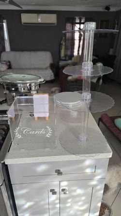 4 tier desert stand/ gift card box and sign