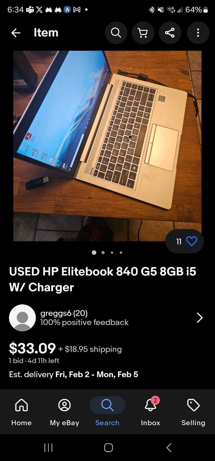 Used HP Elite Book G5 840