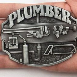 Plumber Tools Plumbing Belt  Buckle.  SHIPPING AVAILABLE 