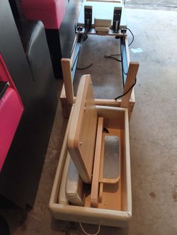 Pilates Reformer Machine with Wood Frame