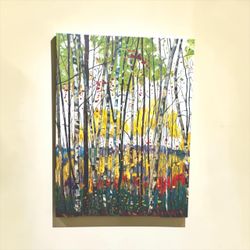 Large World Market Canvas Art - Graham Forsythe Aspen Birch Forest Painting