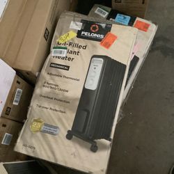 Pelonis 1,500-Watt Oil-Filled Radiant Electric Space Heater with Thermostat