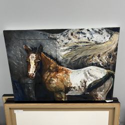 Horse And Foal Painting 