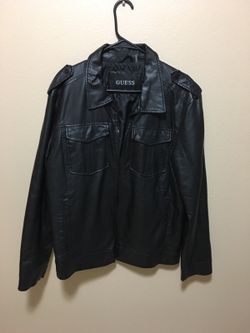 Guess Men's Leather Jacket