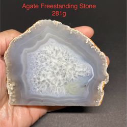Agate Free Standing Geode Stone from Brazil 280g
