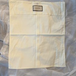 Authentic Gucci White  Long Zip Closure Travel Luxury Garment Bag 23.25” X 19.75
