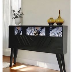 Stylish Mid Century Modern Console Cabinet Sofa Table Entryway Table