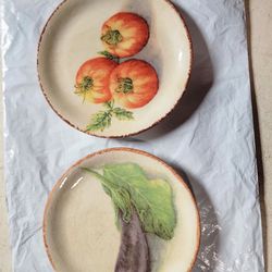 7-Williams Sonoma 8" PLATES "Jardin Potager" made in Italy