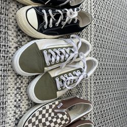 3 Used Shoes. Vans, Converse 