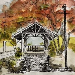 Painting Signed Tea House