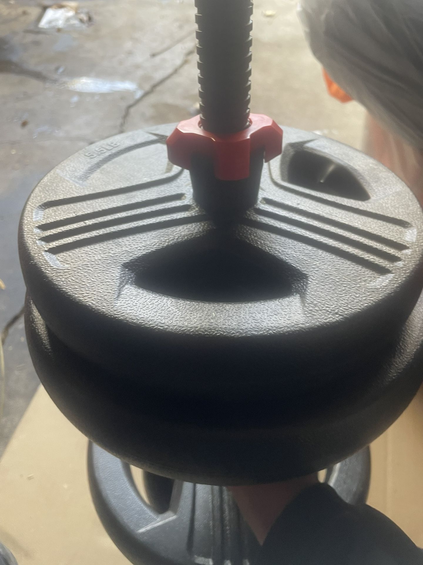 Adjustable Dumbbell Set, 20/35/45/55/70/90 pounds, free weight set with enhanced nut, 5 in 1 weight set used as weights, barbell, weightlifting suppor