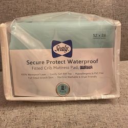 Sealy Crib Mattress Cover Pad- Waterproof