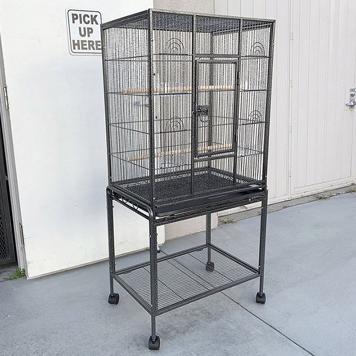 (Brand New) $95 Large 53-inch Parrot Bird Cage Rolling Stand for Parakeet, Cockatiel, Finch, Lovebird