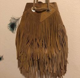 Zara suede fringe bag