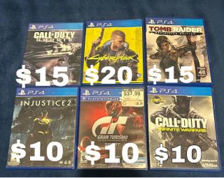Ps4 Video games for sale.