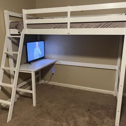 Bunkbed White / With A Desk