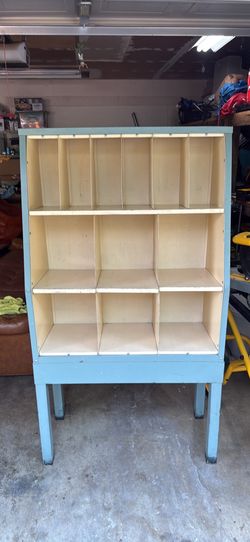 Vintage U.S. Government Industrial Mail Sorting Cabinet, Original Paint, Military Surplus  $500 OBO
